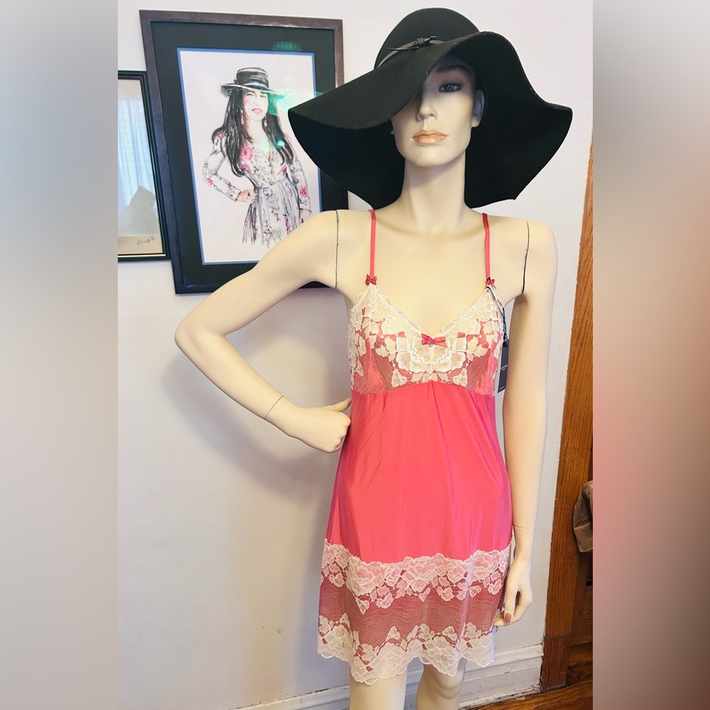 Fantasie Marianna Pink and Cream Lace Chemise